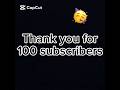 Thank you for 100 subscribers